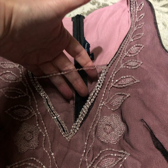 Size12/10 Dusty pink Gatsby vibe skirt set by French Connection - Picture 10 of 14